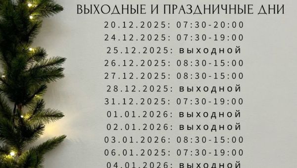 График работы поликлиники в выходные и праздничные дни